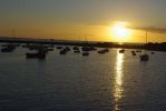 Coucher de soleil sur le port de Plouescat